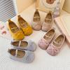 Girls Shoes Low Top Princess Suede Shoe Spring New Shallow Elastic Band Casual Designer Students Ballet Shoes Child I03132