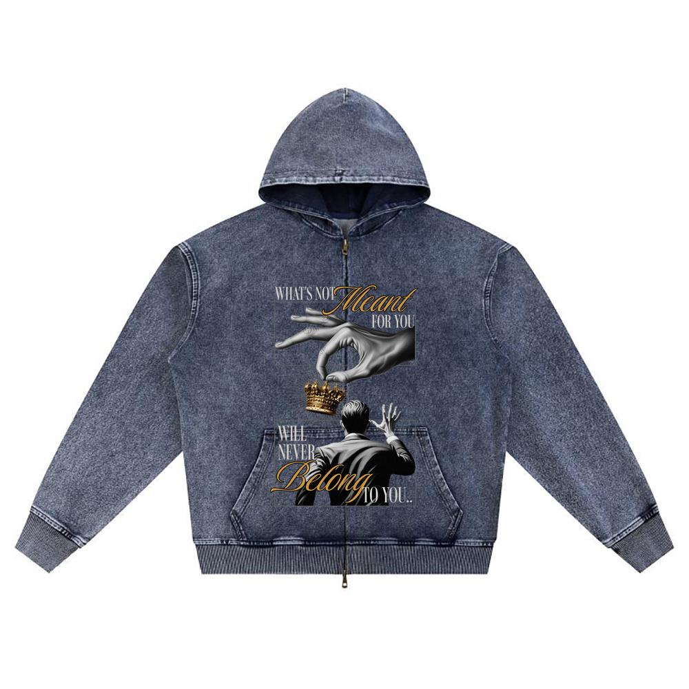 

Худи из вязаного денима на молнии с принтом цитаты, принт Brother, худи на молнии XL темно-синий