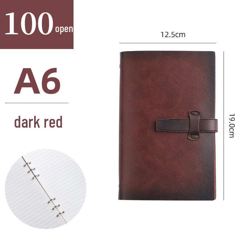 A5 Portable Loose-Leaf Notebook for Office, Students, and Business Meetings