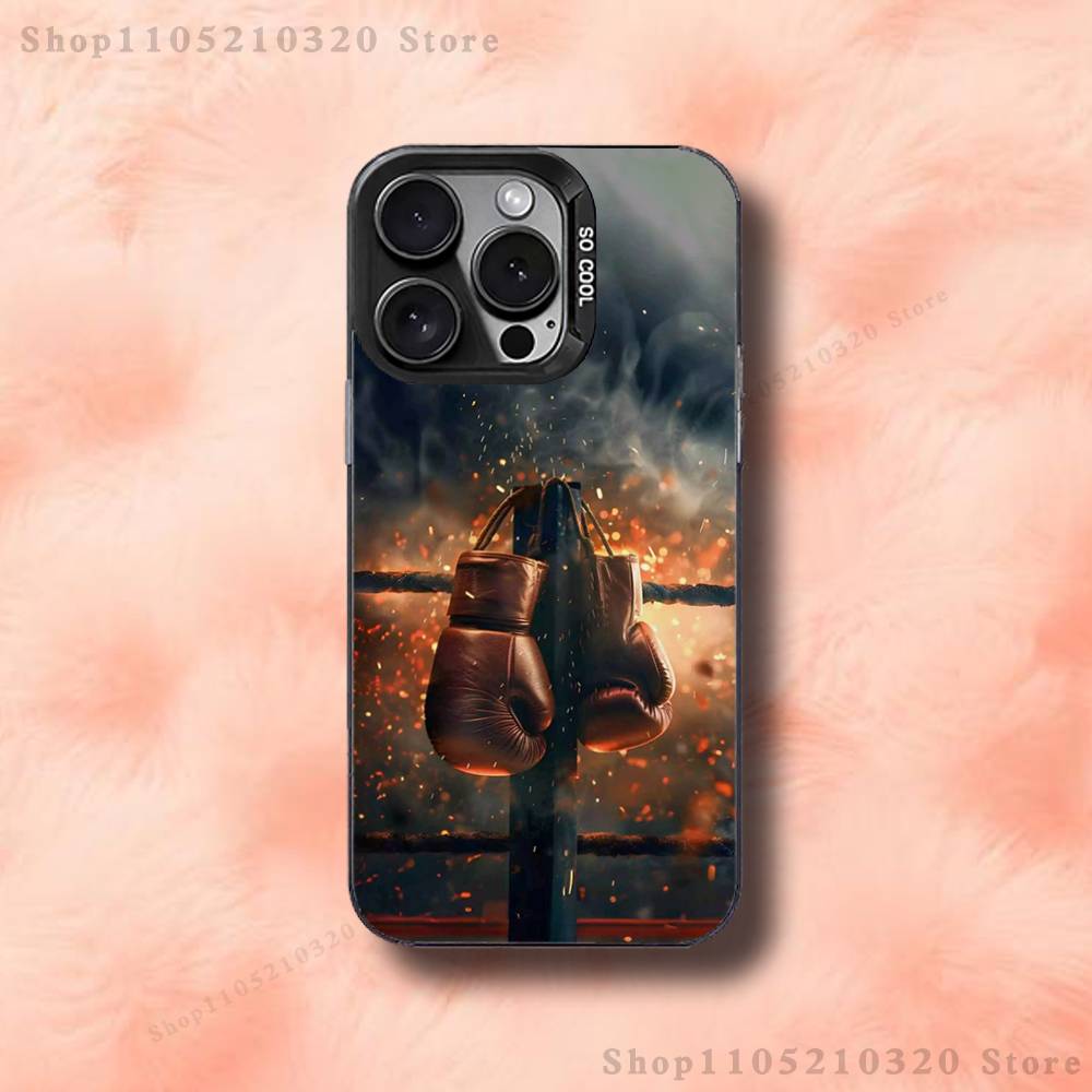 

Boxing Gloves Exercise Phone Case For iPhone 17,16,15,14,13,12,11,Pro,Max,Plus,E,Air,Mini Black Tpu Cover iPhone16pro