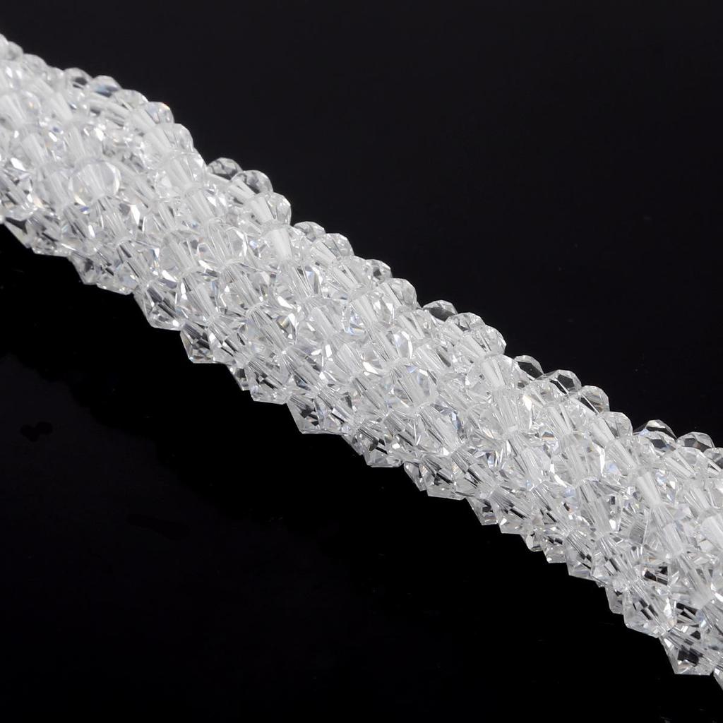 6mm DIY Colored Glass Crystal Pointed Beads for Jewelry and Phone Chain Accessories