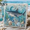 Stress Relief DIY Projects Sea Turtle Octopus 3D Pearl Painting Kit, Ocean Theme Diamond Art Beach House Wall Kit for Adults Beginner, Bead