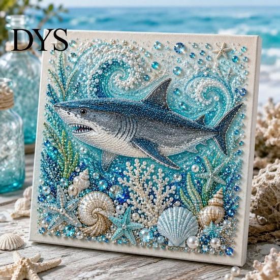 Stress Relief DIY Projects Sea Turtle Octopus 3D Pearl Painting Kit, Ocean Theme Diamond Art Beach House Wall Kit for Adults Beginner, Bead