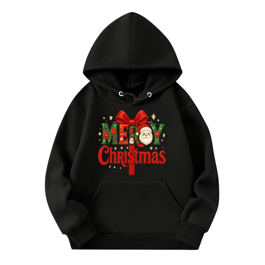 Sweatshirts For Teen Girls Hoodies Long Sleeve Drawstring Pullover Cute Printed Oversized Hoodie Christmas