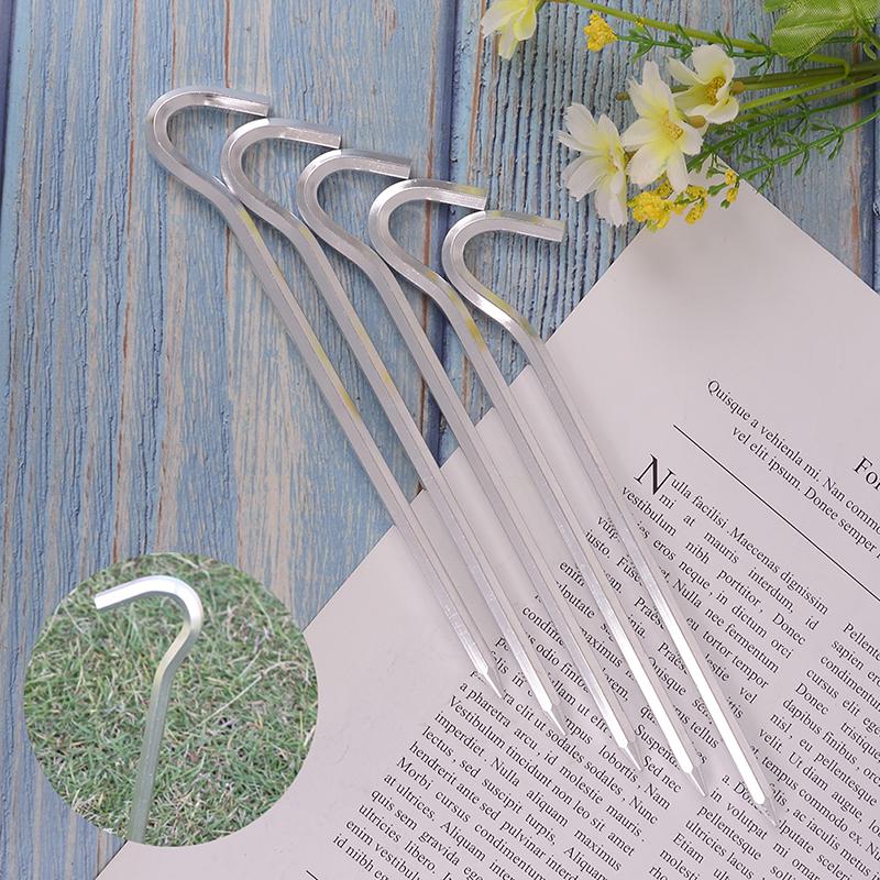 

5 шт. Колышки для палатки из сплава, Сверхпрочные, с гвоздевой головкой, 7,01 дюйма, из цельной стали, металлические onesize