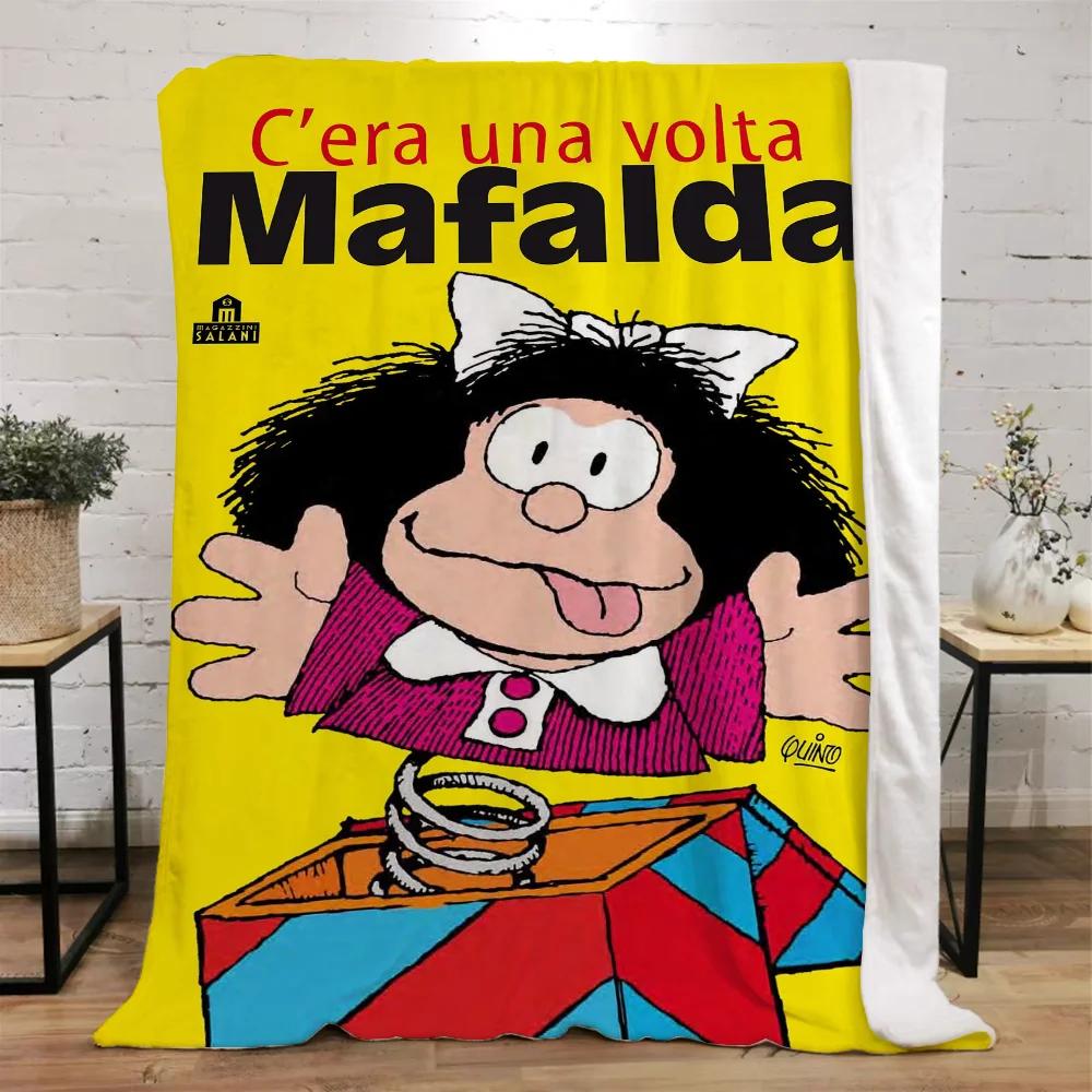 Mafalda Vtipná deka na pohovky Vlastní deky Dekorace na pohovku Přehoz na postel Luxusní ložní prádlo Pletená kostka Plážová osuška Bytový interiér