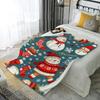 Manta de franela de microfibra con diseño de muñeco de nieve navideño, manta para dormitorio, sala de estar, sofá, decoración
