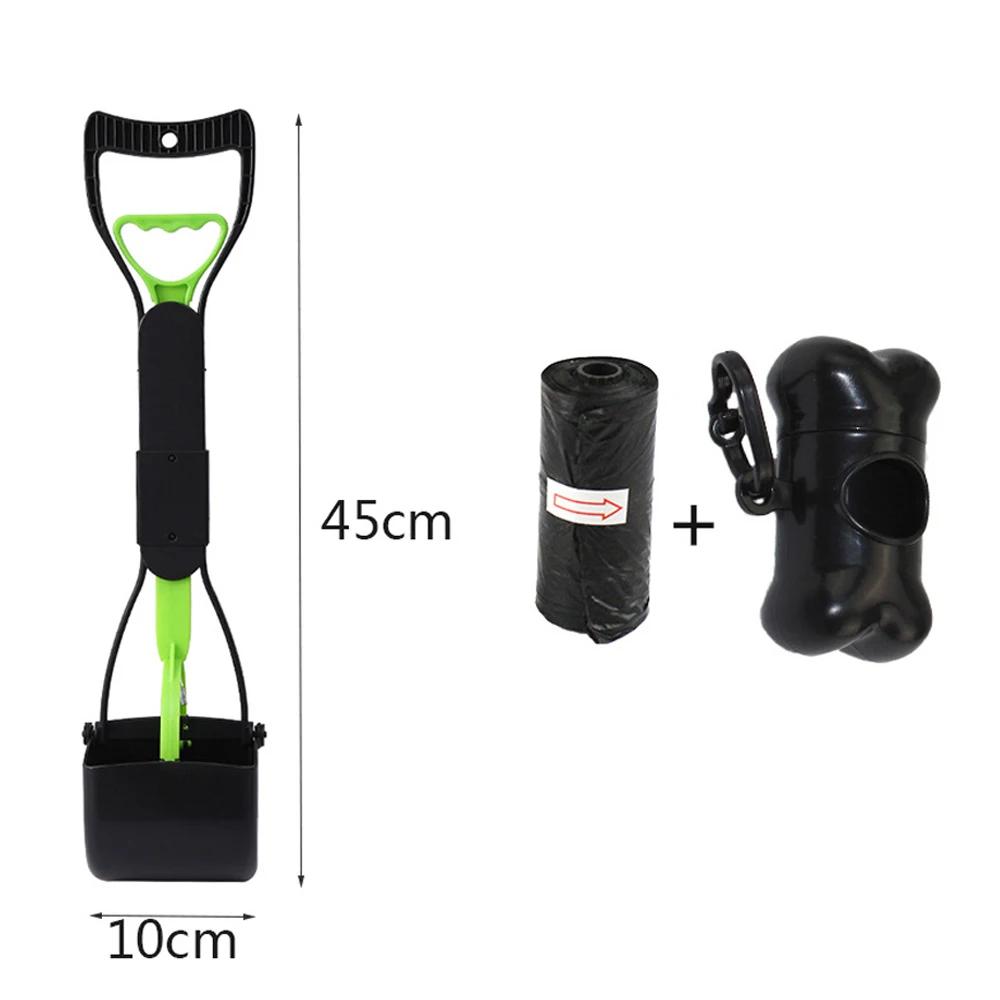 Pooper Scooper for Dog Jaw Clamp Heavy Duty Long Handle Poop Scooper for Dog Puppy Cat Waste Picker Pet Cleaning Shovel Tools