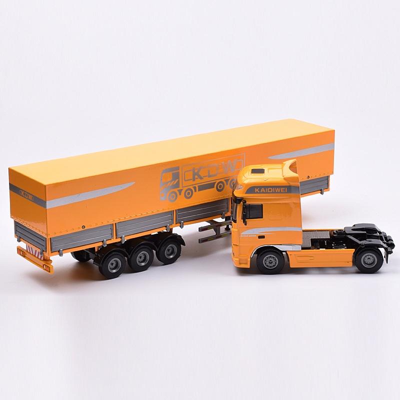 Stunning 150 Scale Diecast Alloy Transporter Truck For Kids Open-top Kdw Model