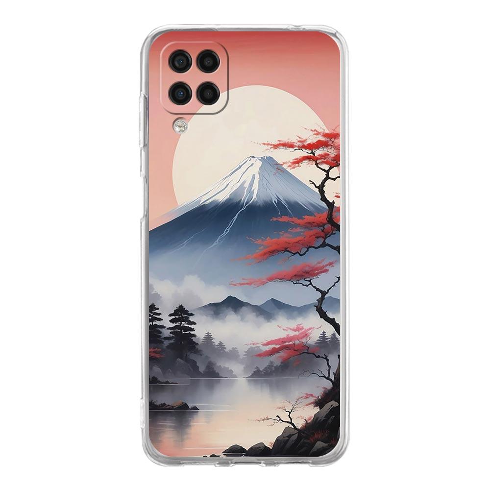 Phone Case For Samsung A13 A33 A35 A55 A73 A53 A23 A51 A71 A21S A41 A05s A03S A15 A25 5G Cover Japan Mount Fuji Cherry blossom