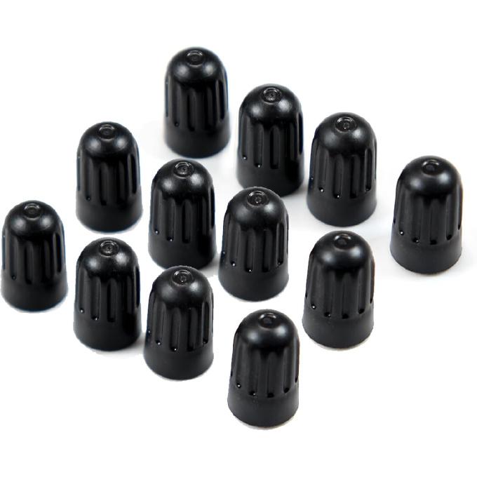 Dsycar 30 Pack TPMS Tire Valve Stem Caps, Black Plastic Long Stem Caps for TR20008 TPMS Valve Caps with Rubber Gasket