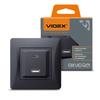 Tomada videx binera 16a pd 20w usb-a + usb-c de embutir preto-grafite