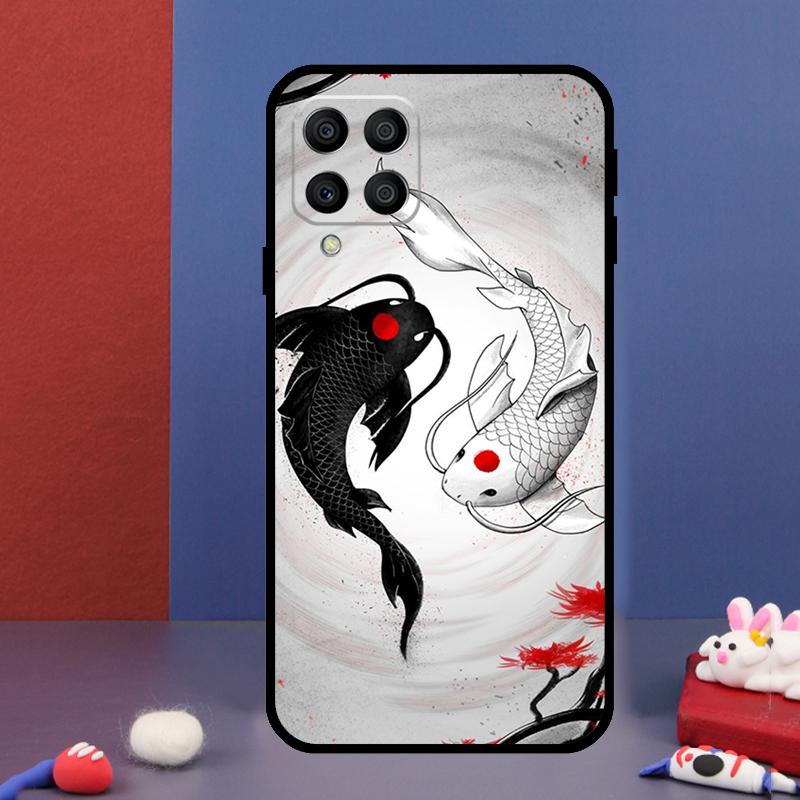 Koi Fish Yin Yang Art For Samsung Galaxy M12 M13 M33 M23 M53 M15 M55 M31 M51 M14 M34 M54 M20 M32 M52 Phone Case