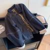 Women's Winter Retro Denim Jacket with Contrast Stitching - Slimming, Casual Lazy Style