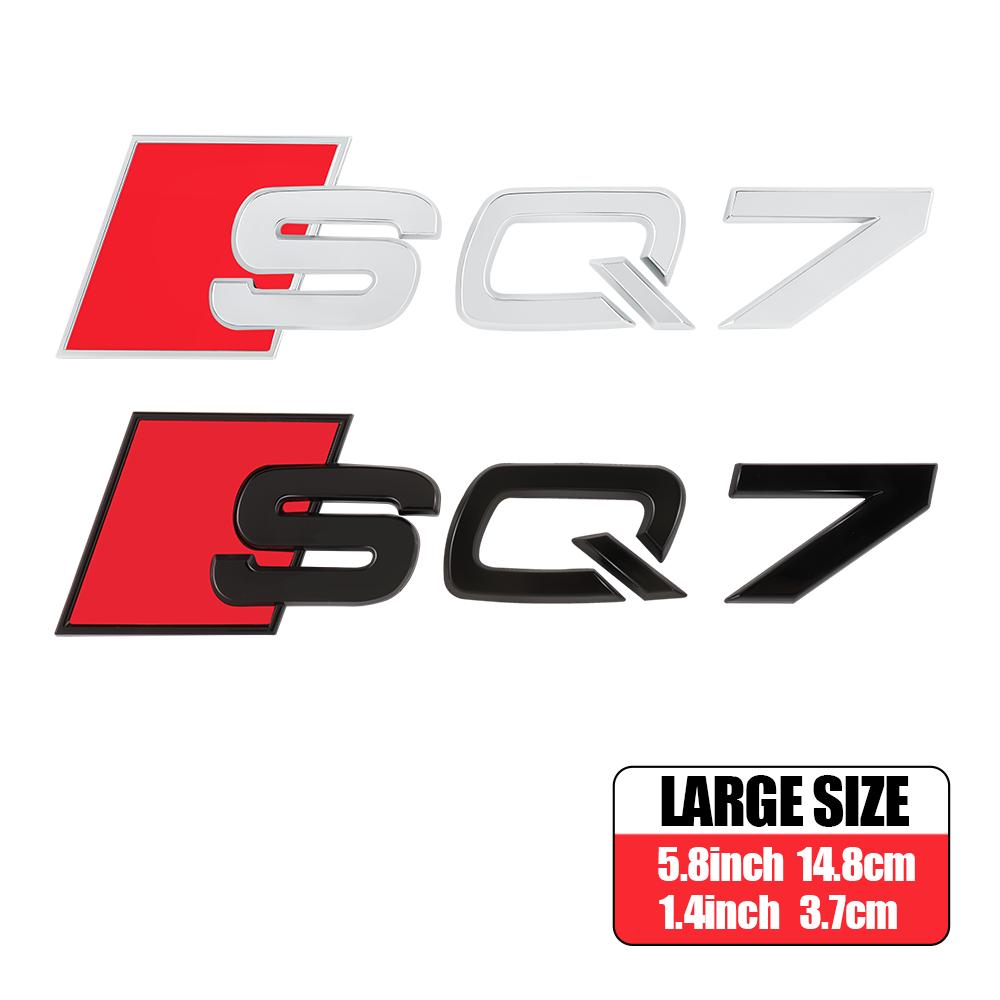 3D ABS Emblem Car Body Rear Trunk Sticker Badge Decoration Center Cover for Audi SQ3 SQ5 SQ7 8V B6 A5 B6 C7 Q5 B9 B7 C6 A1 Q7 Q3