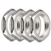 Scud Pot/Jack Nuts, Inch Size, 4pcs, Chrome, EXNI-PJC