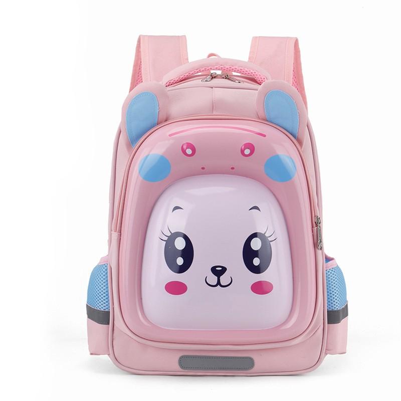 Kids School Backpack Elementary Students Lightweight Ergonomic Nylon Bag With Animal Print Breathable Design