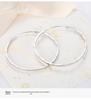 Sterling Silver Big Hoop Earrings for Women - High-End Fashion Circle Dangle Style