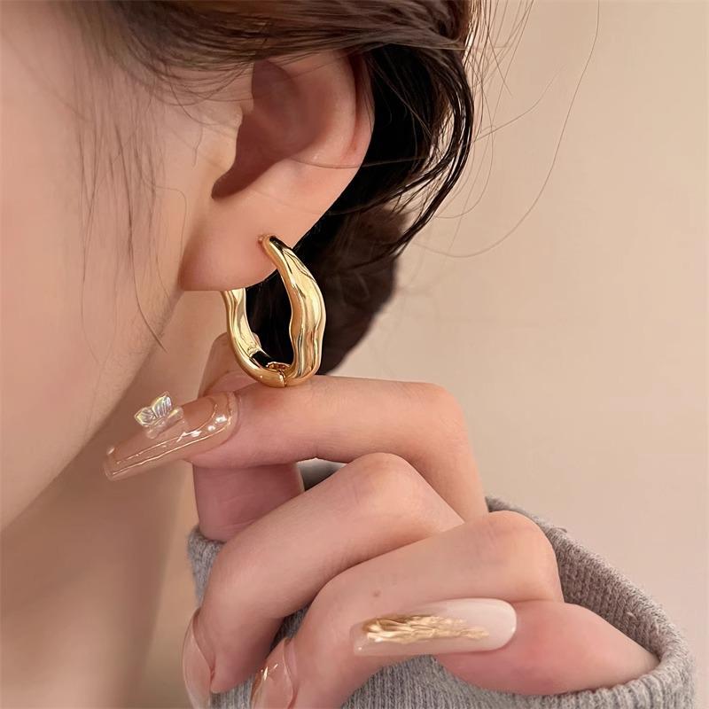 925 Sterling Silver Geometric Ear Cuffs for Women - Trendy Influencer Design, Simple Ins Cold Style Jewelry