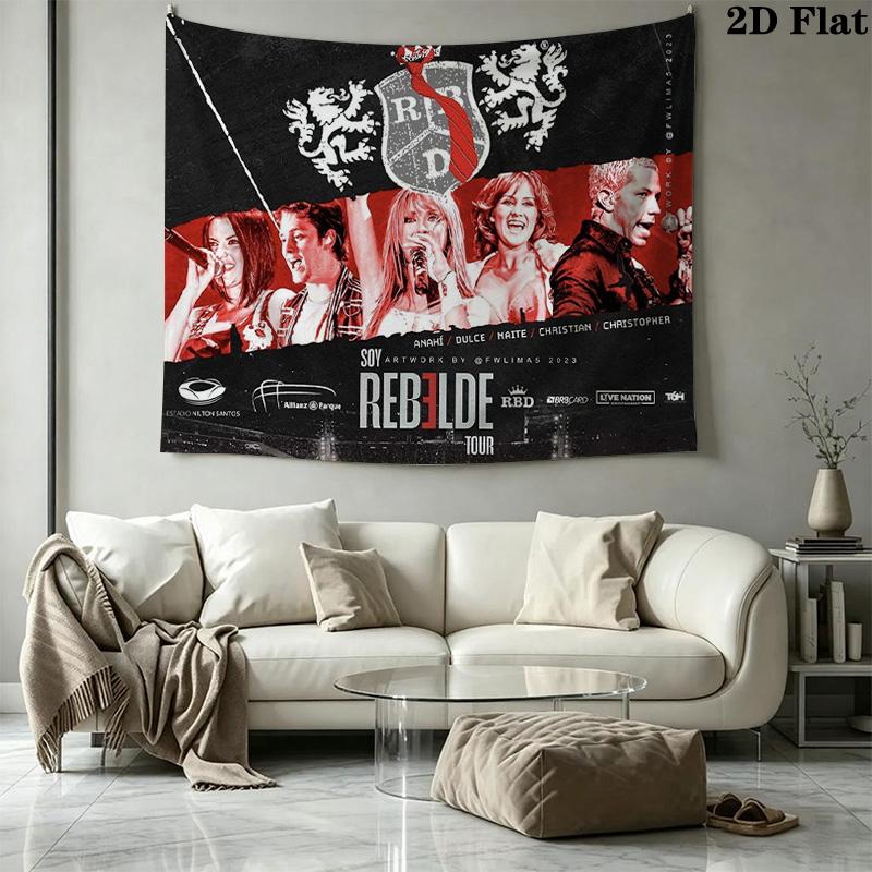 RBD Band Wall Tapestry Aesthetic Wall Hanging Printed Fabric Blanket Decorative Tapestries for Bedroom Living Room Home Decor