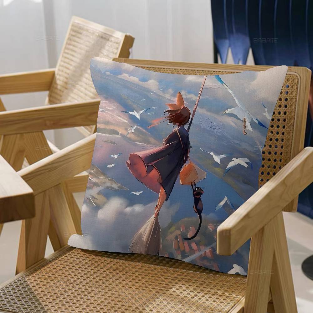 Anime K-Kikis D-Delivery service Personalized Pillow Dust Cover Bedroom Kids Party Decoration Pillowcase Birthday Children Gift