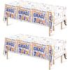 Graduation Tablecloth Class Of 2025,Graduation Party Decorations Congrats Grad Tablecover for 2025 Graduation Party Supplies,Blue and Orange 3Packs