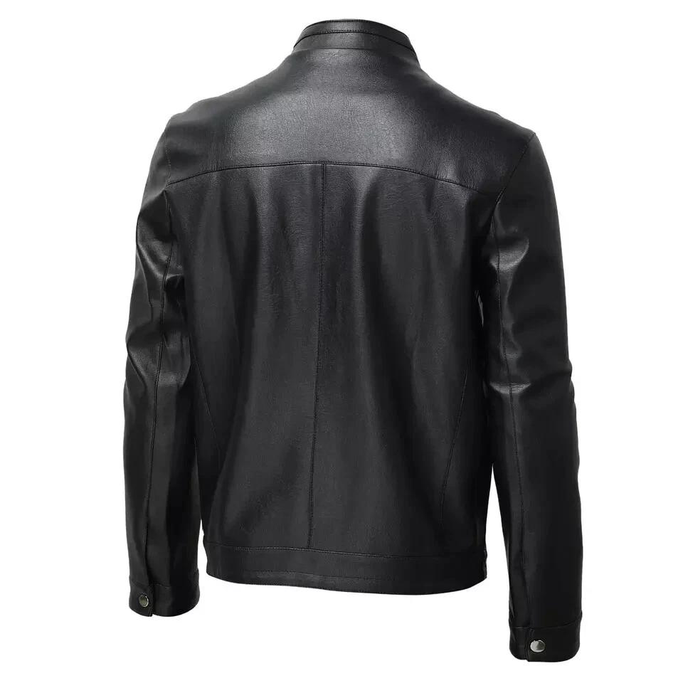 Fashionable Men's Black Jacket Handmade Genuine Lambskin Motorcycle Biker Leather Stylish