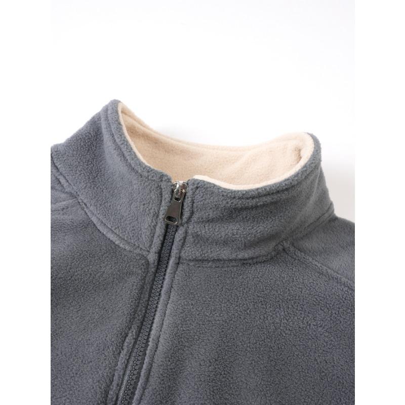 New Men's New Double-sided Fleece Half-zipper Casual Stand Collar Sweatshirt Men's Autumn and Winter Jacket