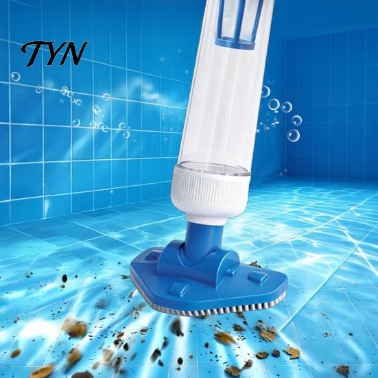Automatic Pool Bottom Sweeper Handheld Vacuum with Pole, Cordless Rechargeable Hot Tub Vacuum, Easy Operation Cleaning Device Powerful Suction