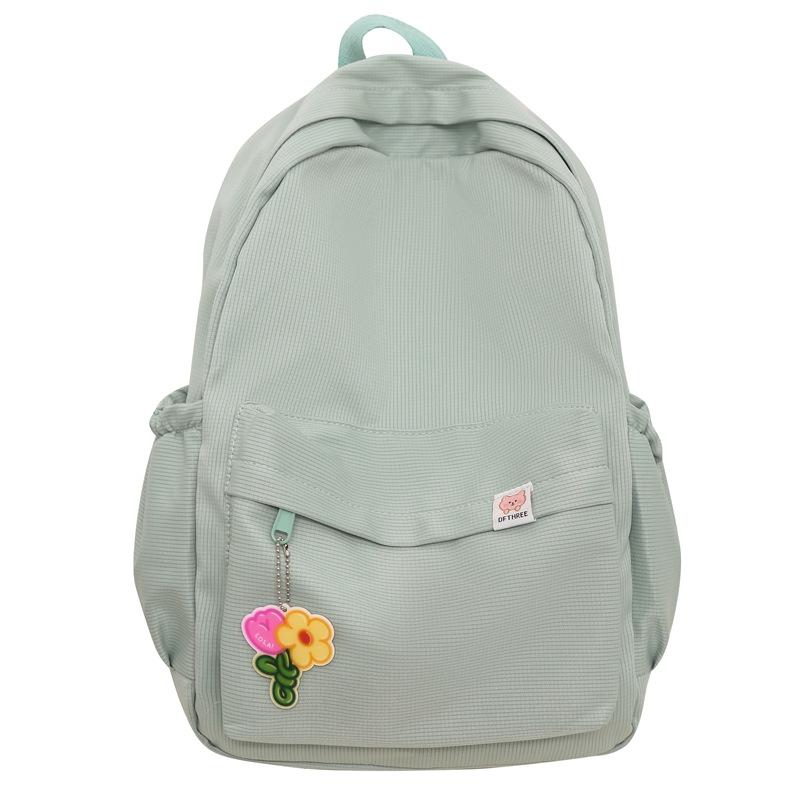 Schoolbag Large-capacity Student Schoolbag Ins Japanese Girl Simple Backpack Korean Version High School Soft Sister Solid Color Backpack