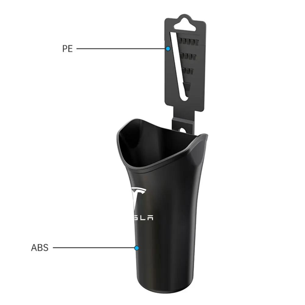 Car Sticker Tesla Car Storage Box For Umbrella Organizer Bucket Auto Hanging Water Bottles Rack Holder For Tesla Model 3 Model X