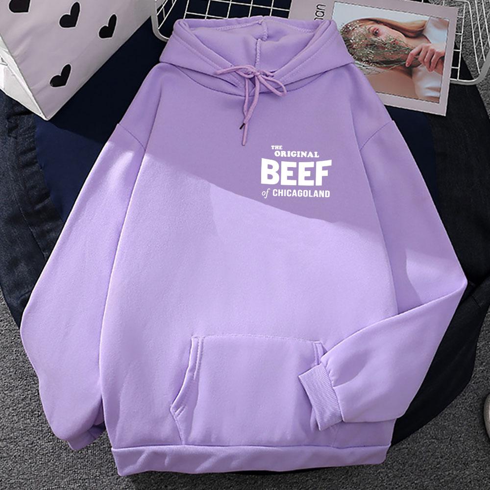 The Bear TV Series Graphic Hoodies The Original Beef of Chicagoland Letter Printing Sweatshirts Long Sleeve Winter Pullovers