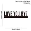 2D Flat-printed Classic Artificial Wooden "LOVE YOU BYE" Sign, Geometric Wall Art for the Living Room, Indoor Wall Hanging Decor