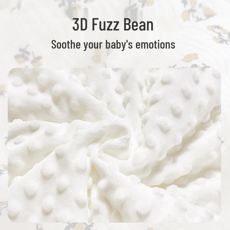 Oeny Forest Bear Baby Minky Dot Quilt