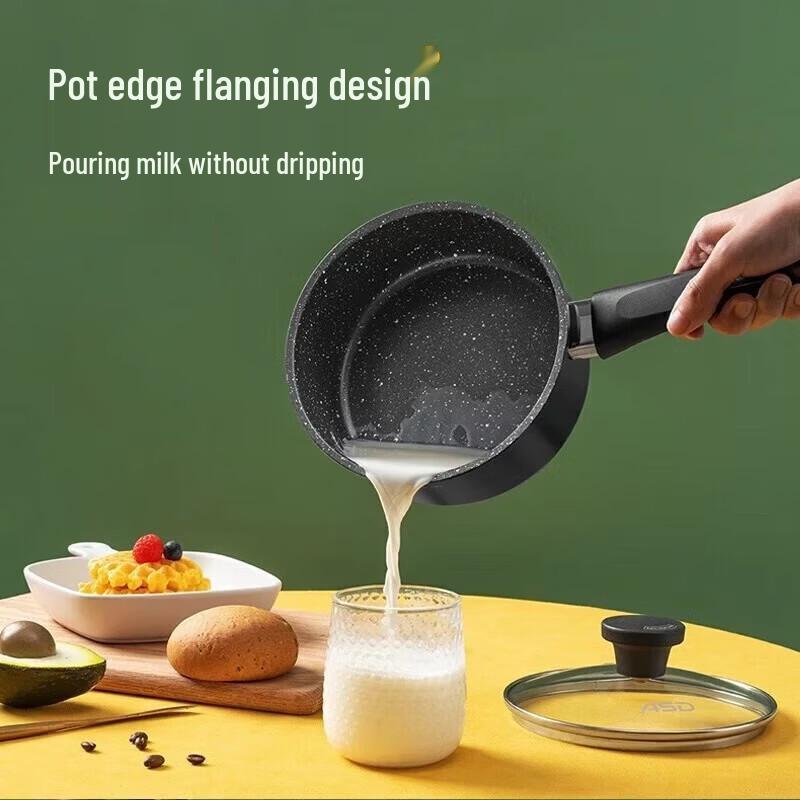 ASD Crystal Stone Non-stick Milk Pot with Steamer