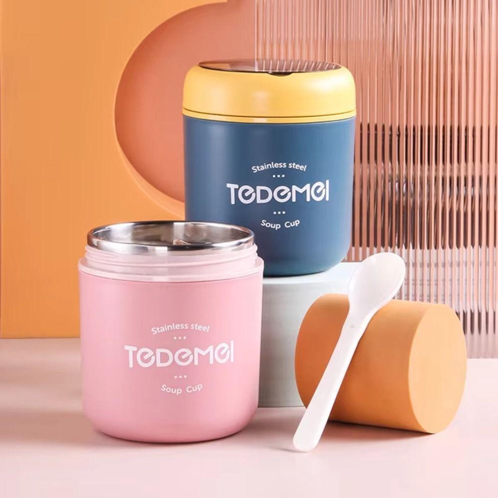 Leak-Proof Stainless Steel Lunch Box Portable Vacuum Cup Soup Cup Thermal Soup Container Picnics
