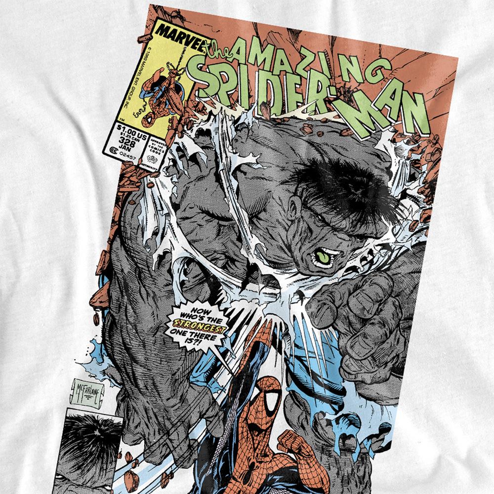 Spider-Man Unisex Erwachsene Stärkstes, das es gibt Hulk Cover T-Shirt