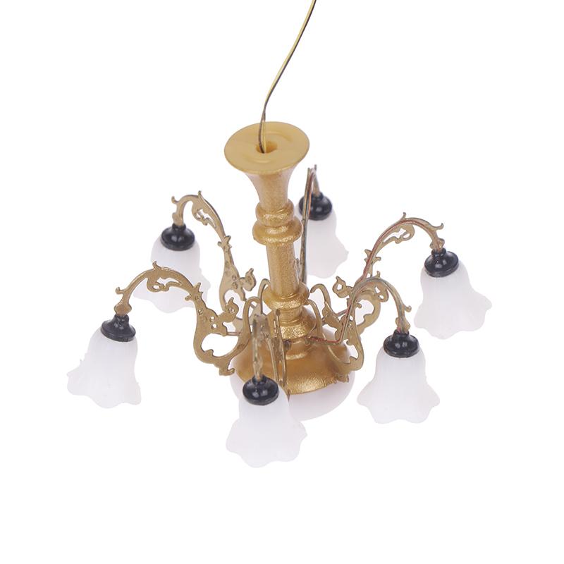 Miniatyr Dukkehus Taklampe Vegglampe Skrivebordslampe Mini LED-belysning Hjemmedekorasjon Dukke Møbler Leke Kan Være Sterk