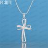 925 Sterling Silber Kreuz AAA Zirkon Anhänger Halskette Modische Hochzeit Schmuck