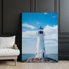 Seaside Lighthouse Seaside Lighthouse, 70X100 Cm, Dark Brown Wooden Frame, 230 Gsm Matte Paper