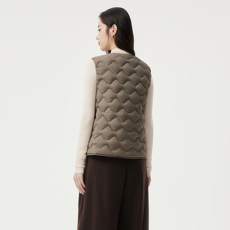 Tanboer Women's Lightweight Collarless Short Down Vest