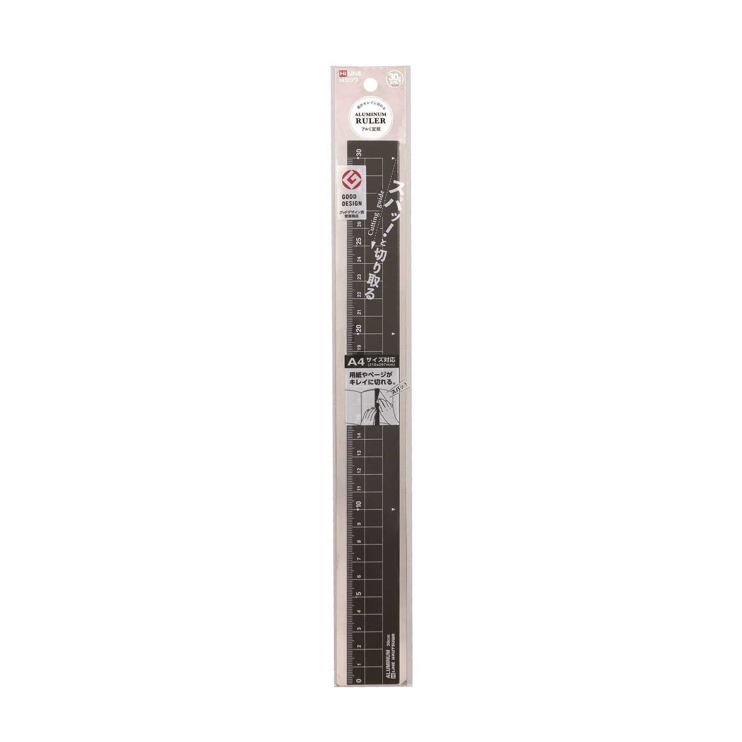 

Kutsuwa Ruler Aluminum Ruler 30cm Black XS04BK