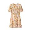 Spring 2025 Women's V-Neck Puff Sleeve Print Dress – Chic, Slim, Versatile
