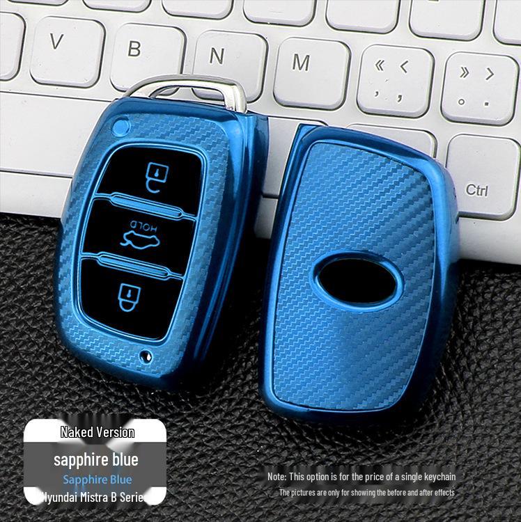 Hyundai Mistra B Carbon Fiber TPU Car Key Cover