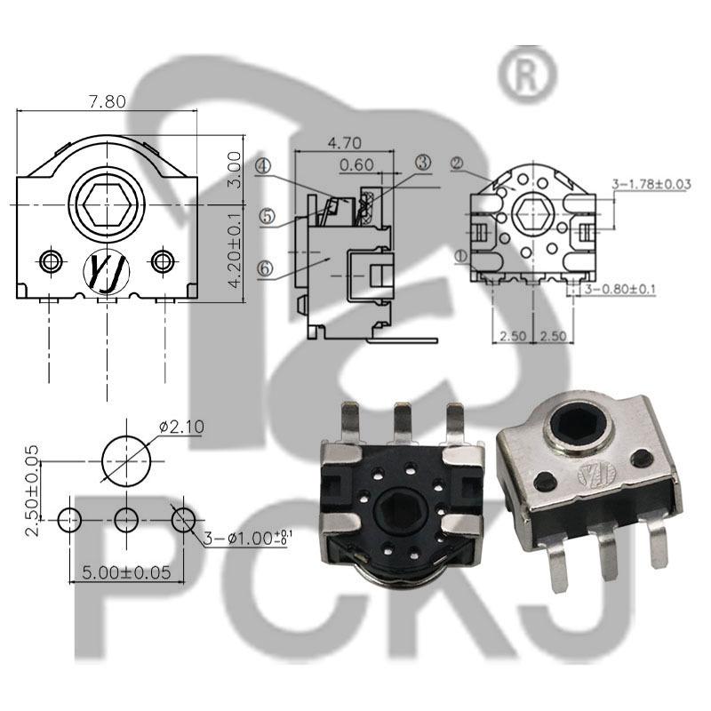 Mouse Wheel Encoder Repair Parts: 4/5/5.5/7/9/11/13MM Rolling Switch Potentiometer