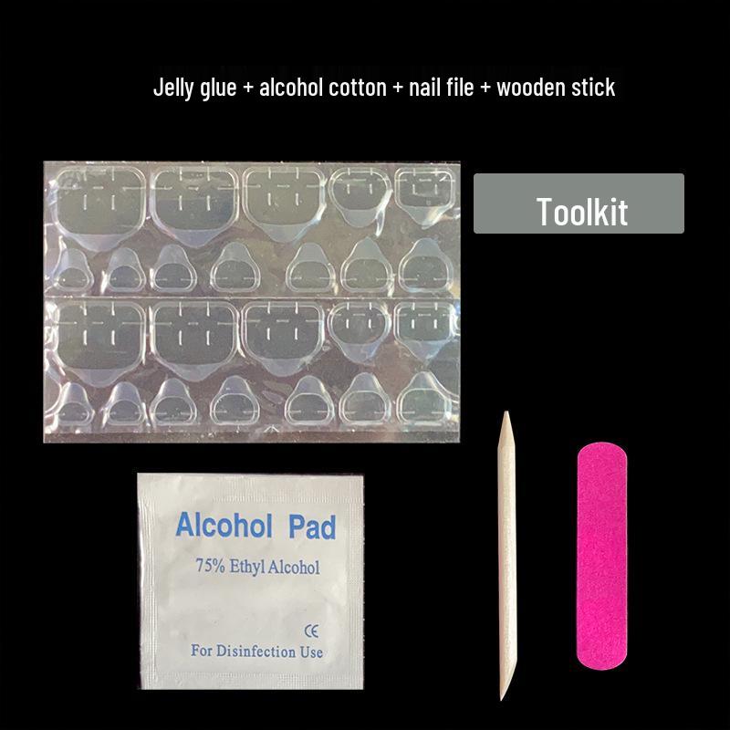 

Набор накладных ногтей: Желейный клей, Клей, Спиртовые салфетки и Материалы