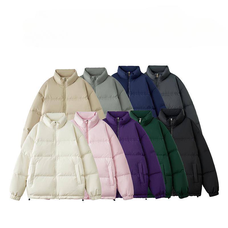 Winter New Warm Thickened Down Jacket Men's Bread Jacket Trendy Brand Short Stand-up Collar Handsome White Duck Down Jacket
