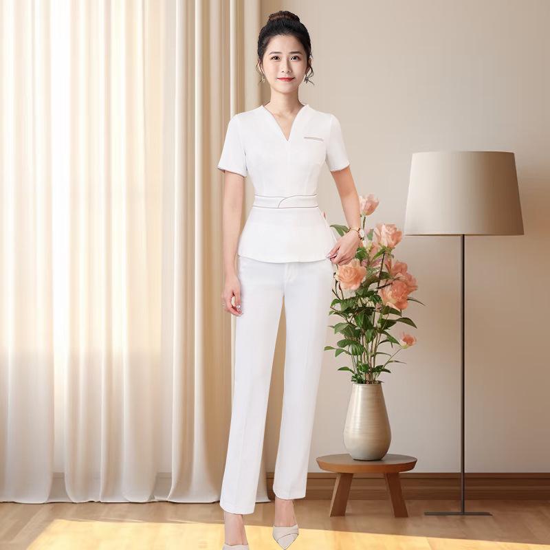 Women's Summer Professional Beautician Attire for Salon & Medical Aesthetics