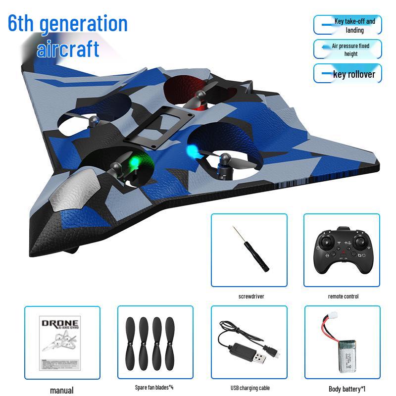 Brinquedo Planador de Espuma Caça RC Infantil - Pequeno Drone para Alunos do Ensino Fundamental