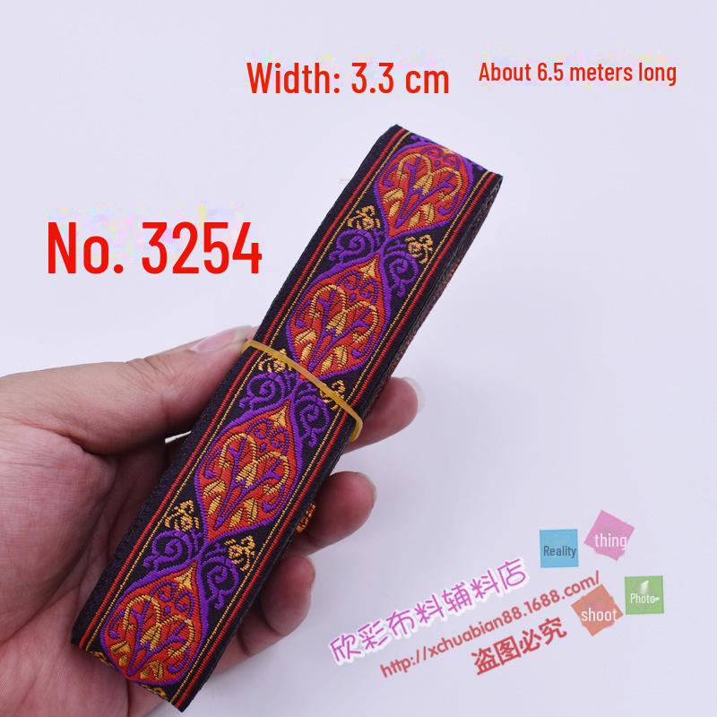 3.3cm Wide Ethnic Miao Buyi Lace Ribbon - Decorative Clothing Accessory